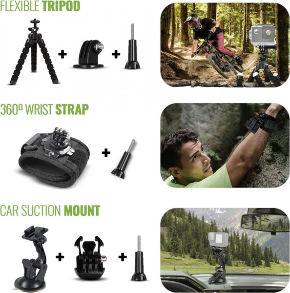 ����-������ GoPro Hero 4K Black Compact + 50-in-1 Accessory Kit