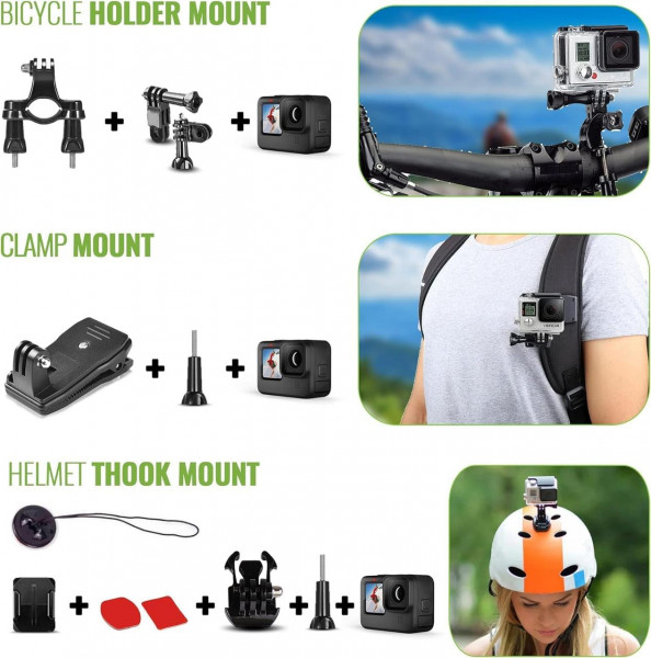 ����-������ GoPro Hero 4K Black Compact + 50-in-1 Accessory Kit