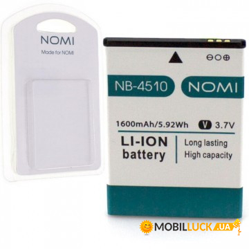  NOMI NB-4510  i4510 1600 mAh  Original  