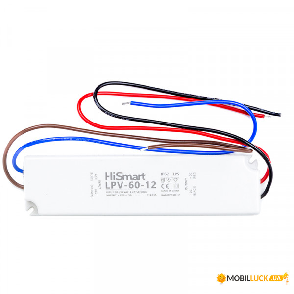   HiSmart 12V, 5A, 60W, IP67