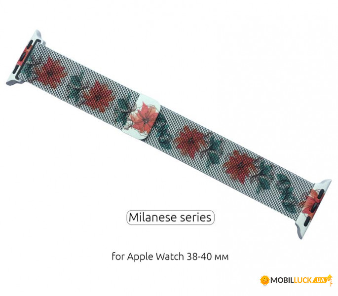   Armorstandart Milanese Loop  Apple Watch 38mm 40mm Flowers Fuchsia (ARM5295