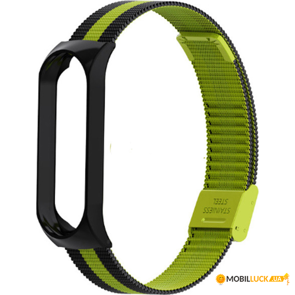  Armorstandart Ribby Milanese Band  Xiaomi Mi Band 3 Black/Green (ARM54499)