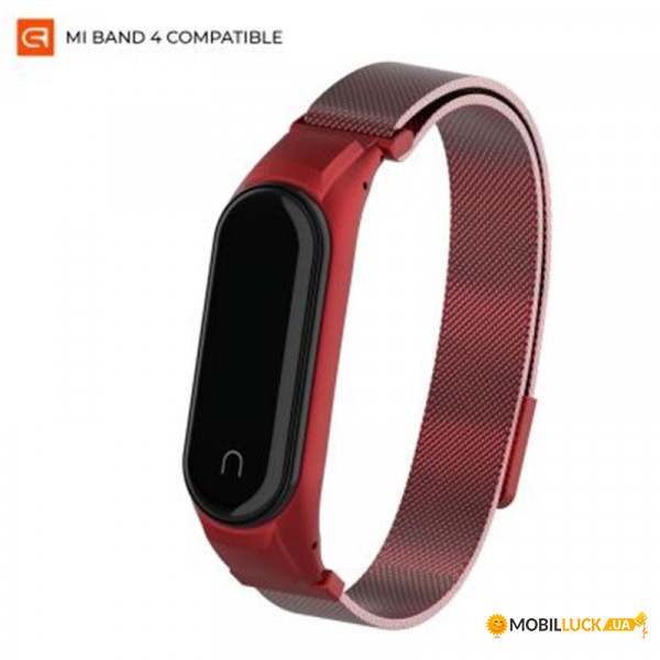   Armorstandart Milanese Magnetic Band  Xiaomi Mi Band 4 3 Red (ARM55541)