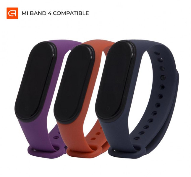  TPU Armorstandart Silicone  Xiaomi Mi Band 3 4 Utility Flame/Midnight Blue/Purple 3