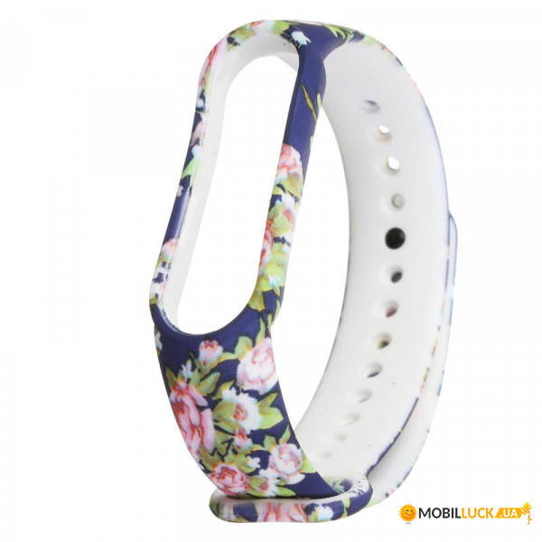  TPU Armorstandart  Xiaomi Mi Band 5 Blue with flowers (ARM57015)