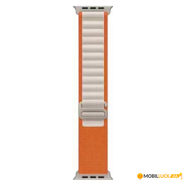   -  Band Alpine Loop Apple Watch 42/44/45/49 mm Orange-White (Alpin42-9.Orange-White)