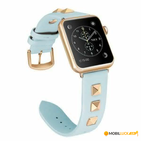  TTech Leather Fashion Rivet Series  Apple Watch 38 mm/40 mm Light Blue (BS-000066624)