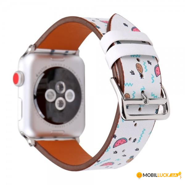  TTech Leather Flower Pattern Series  Apple Watch 42 mm/44 mm Fruit Flamingo (BS-000066633)