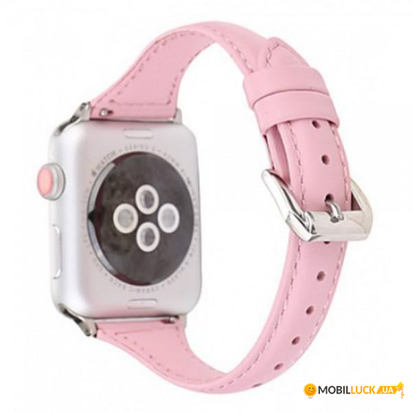  TTech Leather Thin Strap Series  Apple Watch 38 mm/40 mm Pink (BS-000066648)