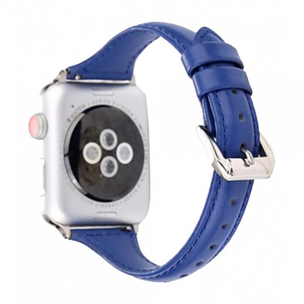  TTech Leather Thin Strap Series  Apple Watch 42 mm/44 mm Dark Blue (BS-000066649)