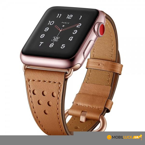  TTech Leather Holes Strap Series  Apple Watch 42 mm/44 mm Brown (BS-000066663)