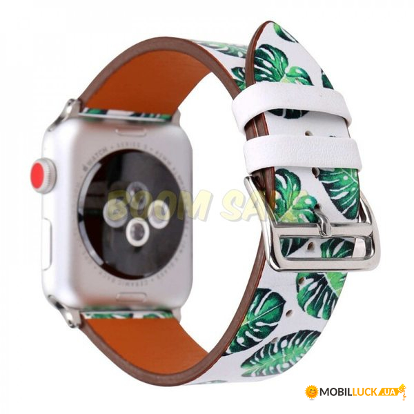  TTech Leather Flower Pattern Series  Apple Watch 38 mm/40 mm Fresh Leaves