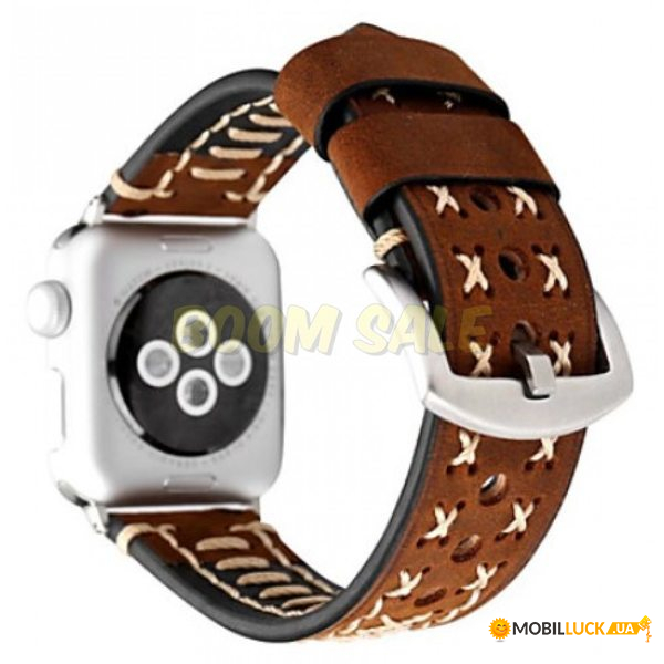  TTech Leather Thread Handmade Series  Apple Watch 38 mm/40 mm Dark Brown