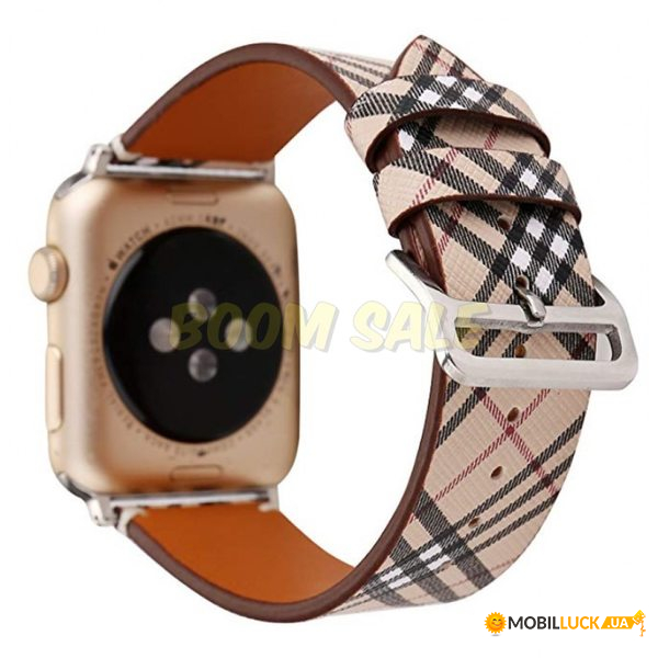  TTech Leather Skew Lattice Series  Apple Watch 38 mm/40 mm Beige