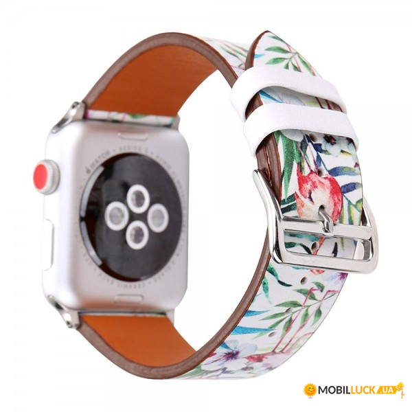  TTech Leather Flower Pattern Series  Apple Watch 42 mm/44 mm Flamingos (BS-000066633)