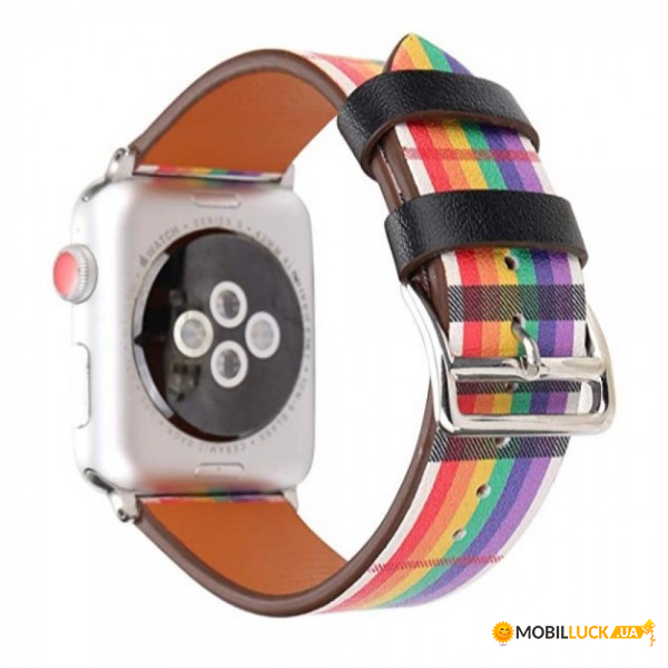  TTech Leather Skew Lattice Series  Apple Watch 38 mm/40 mm Colorful (BS-000066641)