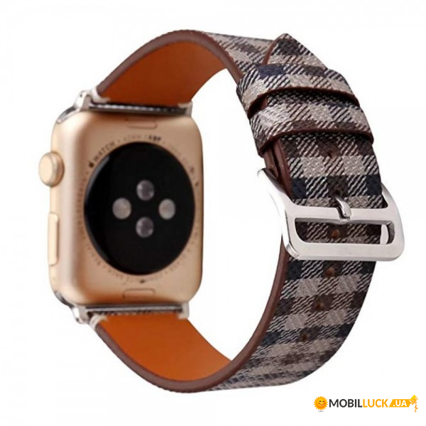  TTech Leather Skew Lattice Series  Apple Watch 38 mm/40 mm Brown (BS-000066641)