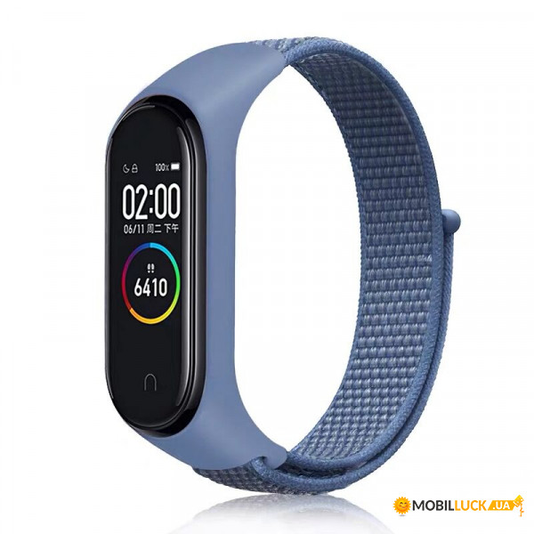  Nylon Style BeCover  Xiaomi Mi Smart Band 5 Blue (705417)