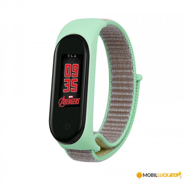  Nylon Style BeCover  Xiaomi Mi Smart Band 5 Green-Sand (705419)