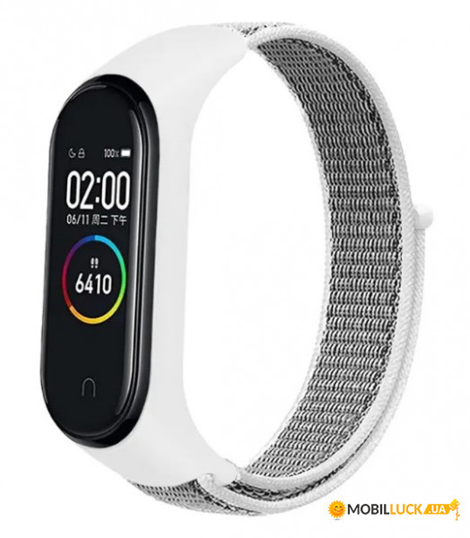  Nylon Style BeCover  Xiaomi Mi Smart Band 7 White-Gray (707663)