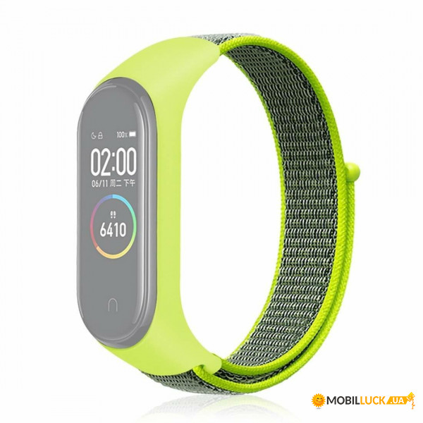  Nylon Style BeCover  Xiaomi Mi Smart Band 7 Lime-Gray (707664)