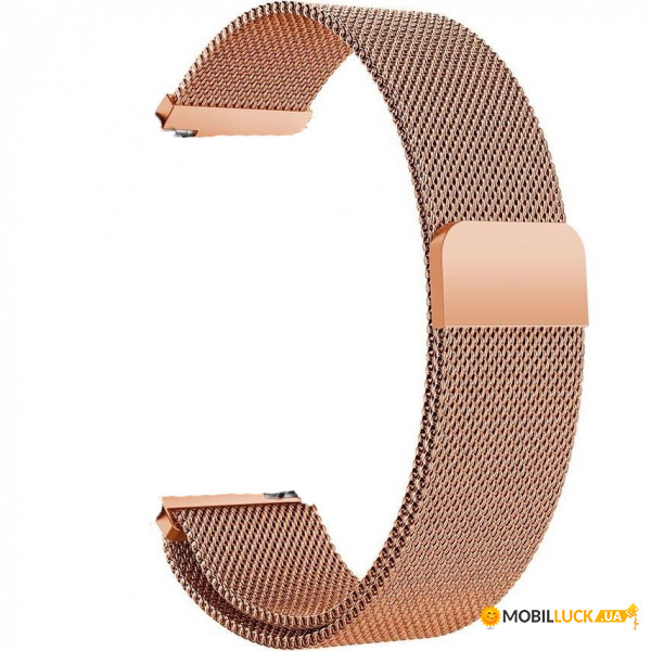  Milanese Style BeCover  Samsung Galaxy (20mm)/Watch 5/ Watch 4 40/44mm/Watch 42mm/Watch Active/Active 2 40/44mm/Watch 3 41mm/Gear S2 Classic/Gear Sport Rose Gold (707676)