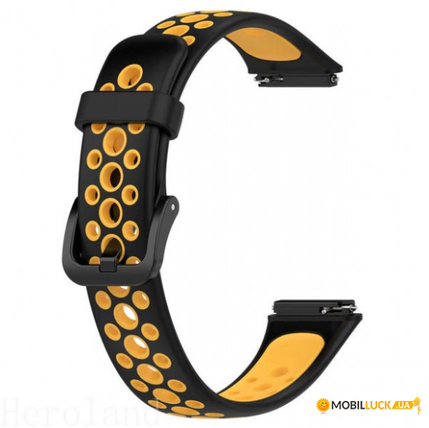  Vents Style Becover Huawei Band 7 Black-Orange (709441)