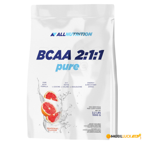  All Nutrition BCAA Pure 2-1-1 - 1000g Orange 100-90-1962894-20