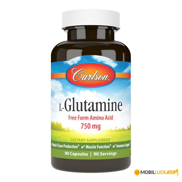  Carlson Labs L-Glutamine 750 mg 90  