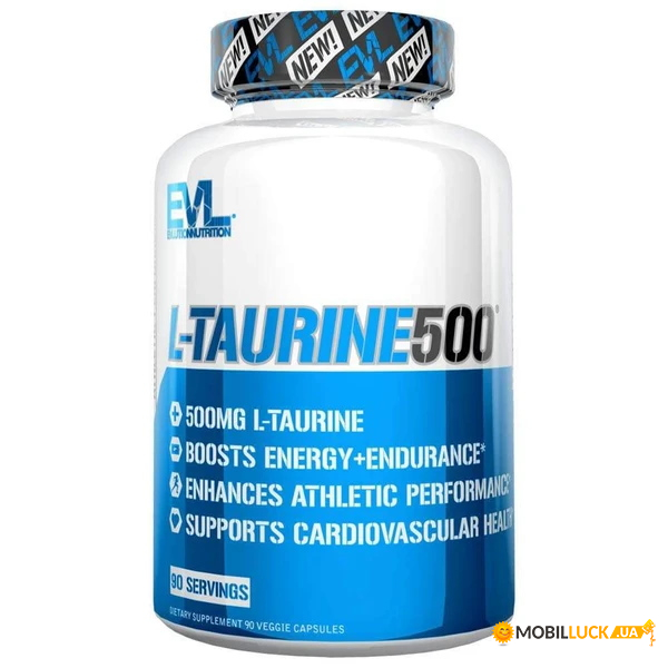  Evlution Nutrition L-Taurine 500 90  