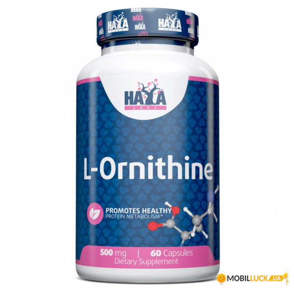  Haya Labs L-Ornithine 500 mg 60 