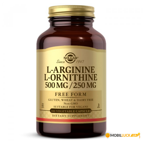  Solgar L-Arginine and L-Ornithine 100  