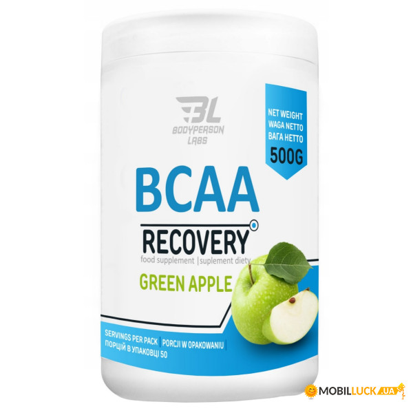  Bodyperson Labs BCAA Recovery - 500g Green apple