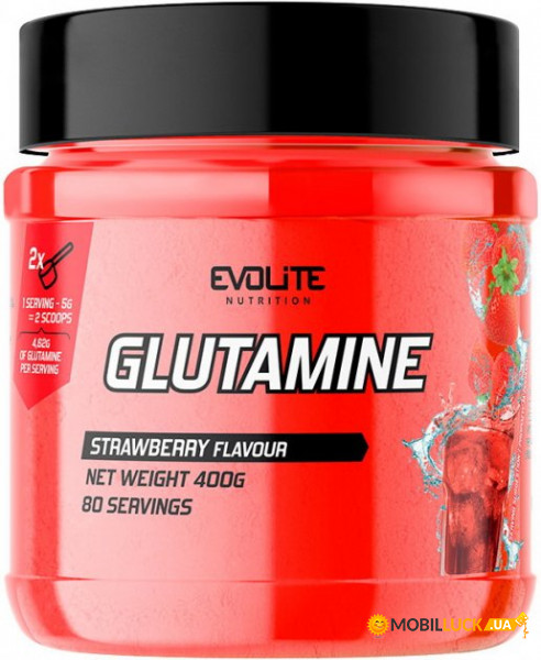  Evolite Nutrition Glutamine 400 g strawberry