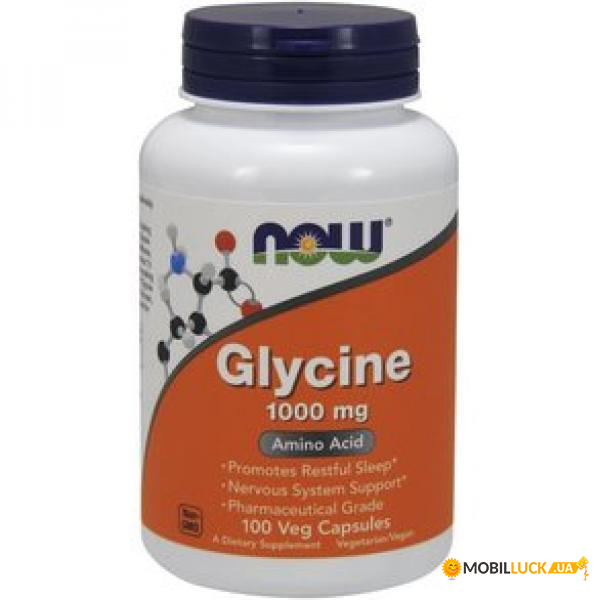  Now Foods Glycine 1000mg 100   (100-36-1957771-20)