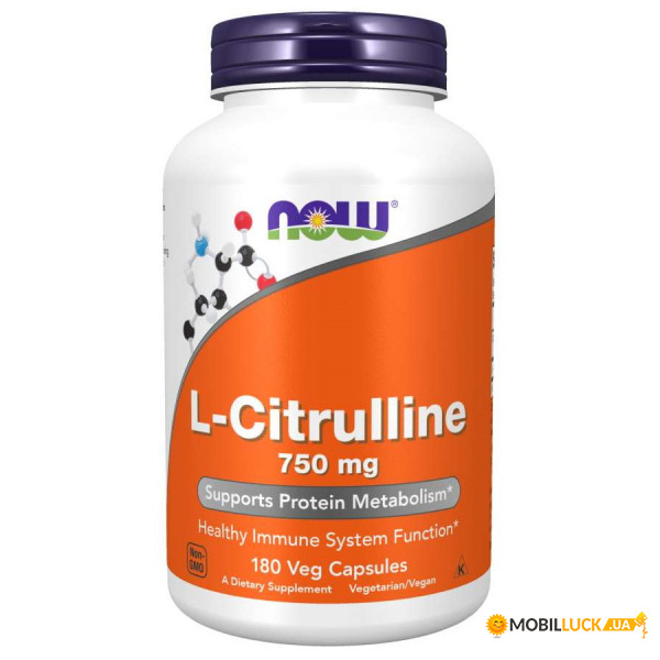  Now Foods L-Citrulline 750 mg 180  