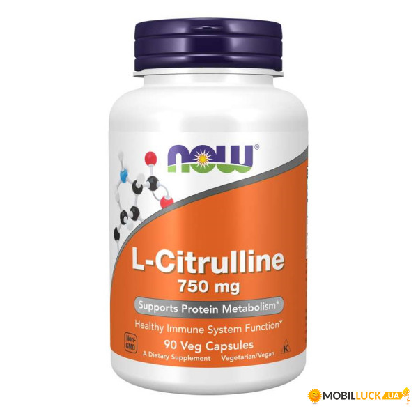  Now Foods L-Citrulline 750 mg 90 