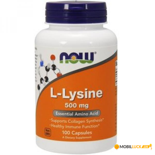  Now Foods L-Lysine 500mg 100  (100-98-8617493-20)