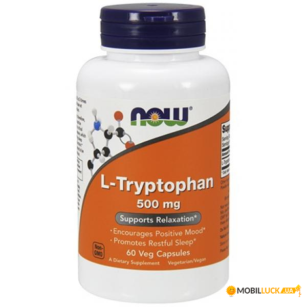  Now Foods L-Tryptophan 500mg 60   (100-13-1760446-20)