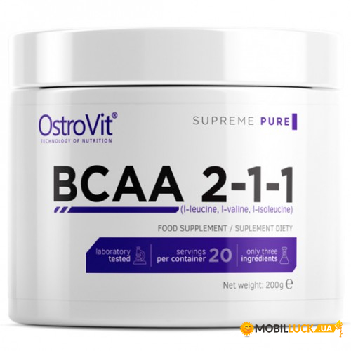  BCAA OstroVit BCAA 2-1-1 200 