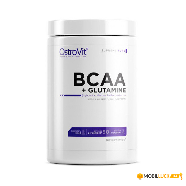  OstroVit BCAA Glutamine - 500g Pure 100-16-3014481-20