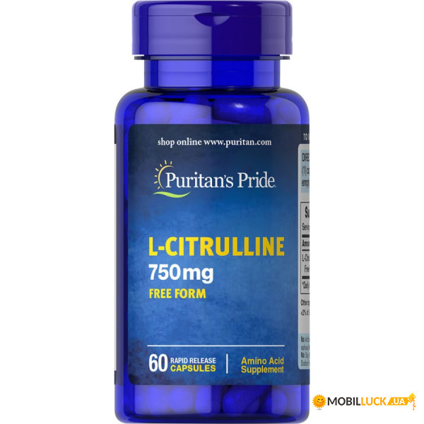  Puritan's Pride L-Citrulline 750 mg 60  