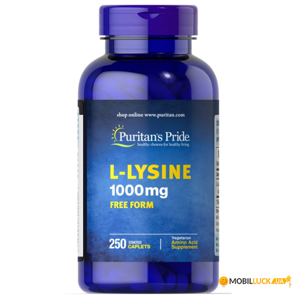  Puritan's Pride L-Lysine 1000 mg 250 