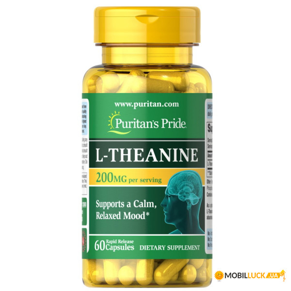  Puritan's Pride L-Theanine 200 mg 60 