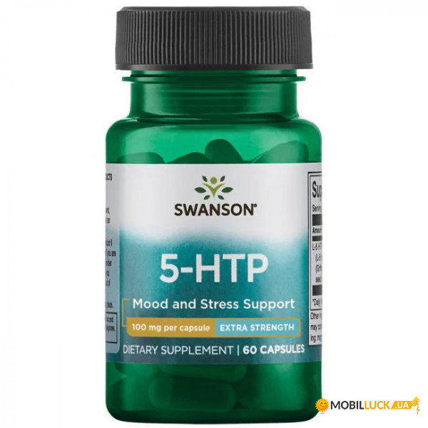  Swanson 5-HTP 100 mg Extra Strength 60  