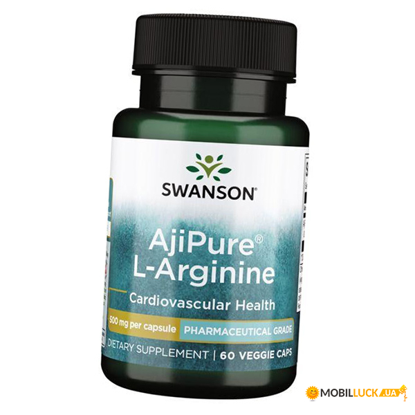  Swanson AjiPure L-Arginine 500 60 (27280009)