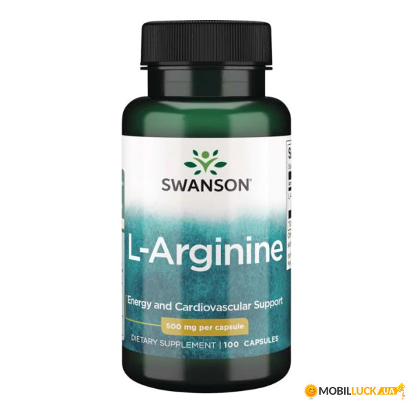  Swanson L-Arginine 500 mg 100 Capsules