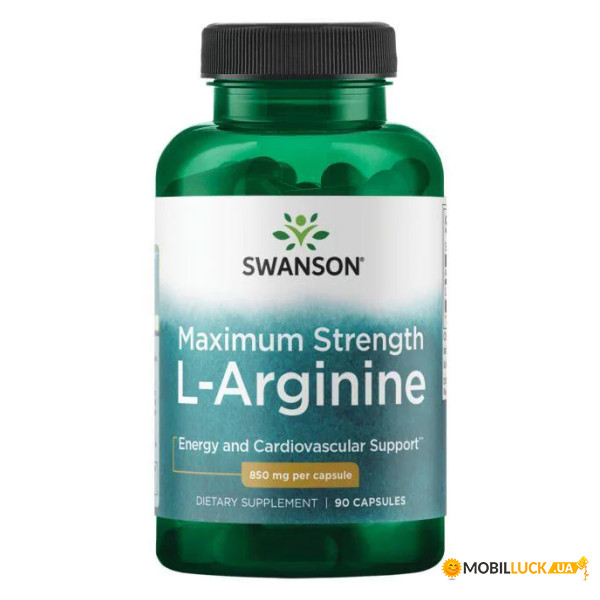  Swanson L-Arginine Maximum Strenght 850mg 90caps