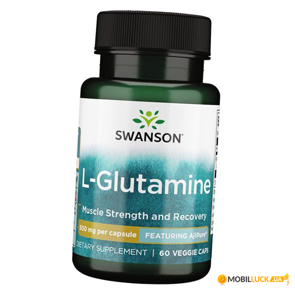  L- Swanson L-Glutamine Featuring AjiPure 500 60 (32280002)