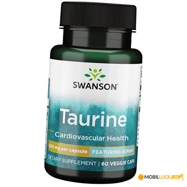    Swanson Taurine Featuring AjiPure 500 60 (27280012)